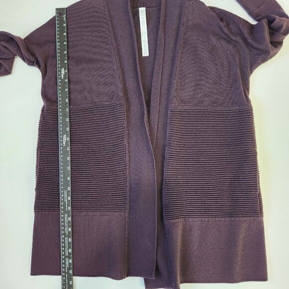 Lululemon Sit In Lotus Wrap II Cardigan Womens 6 Merino Wool W4ANWS Open Front - Picture 8 of 13